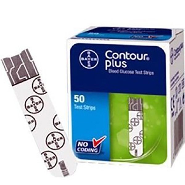 Bayer Contour Plus GLUCOSE Test Strips-50 pcs