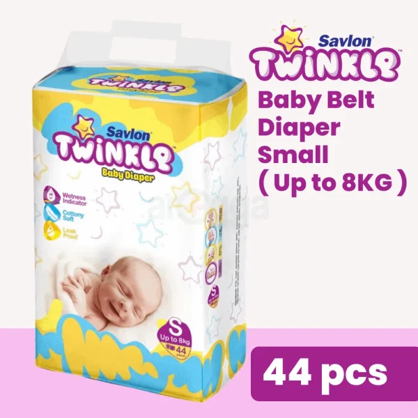 Savlon Twinkle Baby Belt Diaper Small 44 pcs up to 8kg