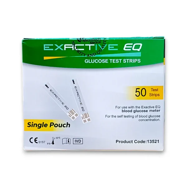 EXACTIVE EQ Blood Glucose Test Strips – 50 Strips